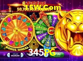 Tela de boas-vindas e lobby de jogos do aplicativo 345PG